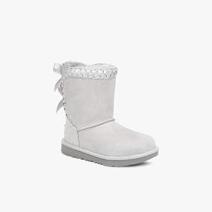 Ugg Classic Short II Braided Kids Classic Boots White (9602LJVIT)